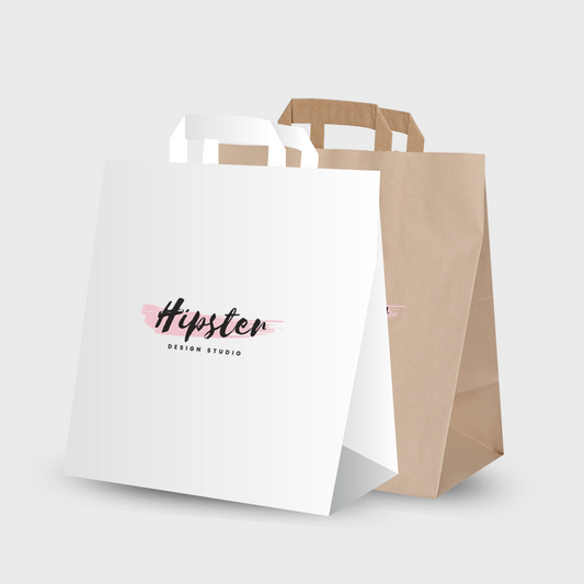 Flat Handle Paper Bag 32X21X32CM
