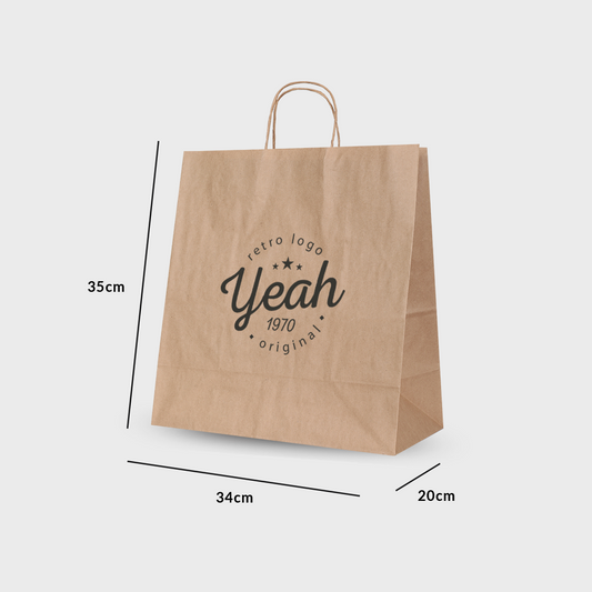Twisted Handle Paper Bag 34X20X35CM