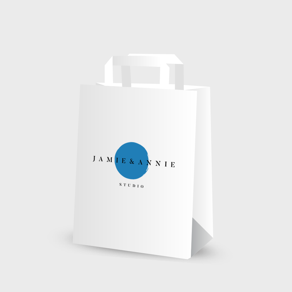 Flat Handle Paper Bag 21X11X27CM