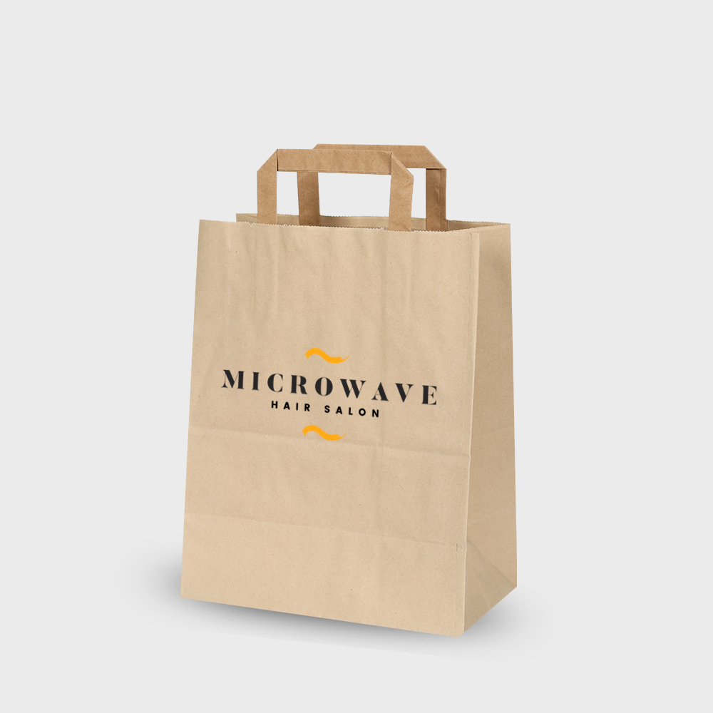 Flat Handle Paper Bag 21X11X27CM
