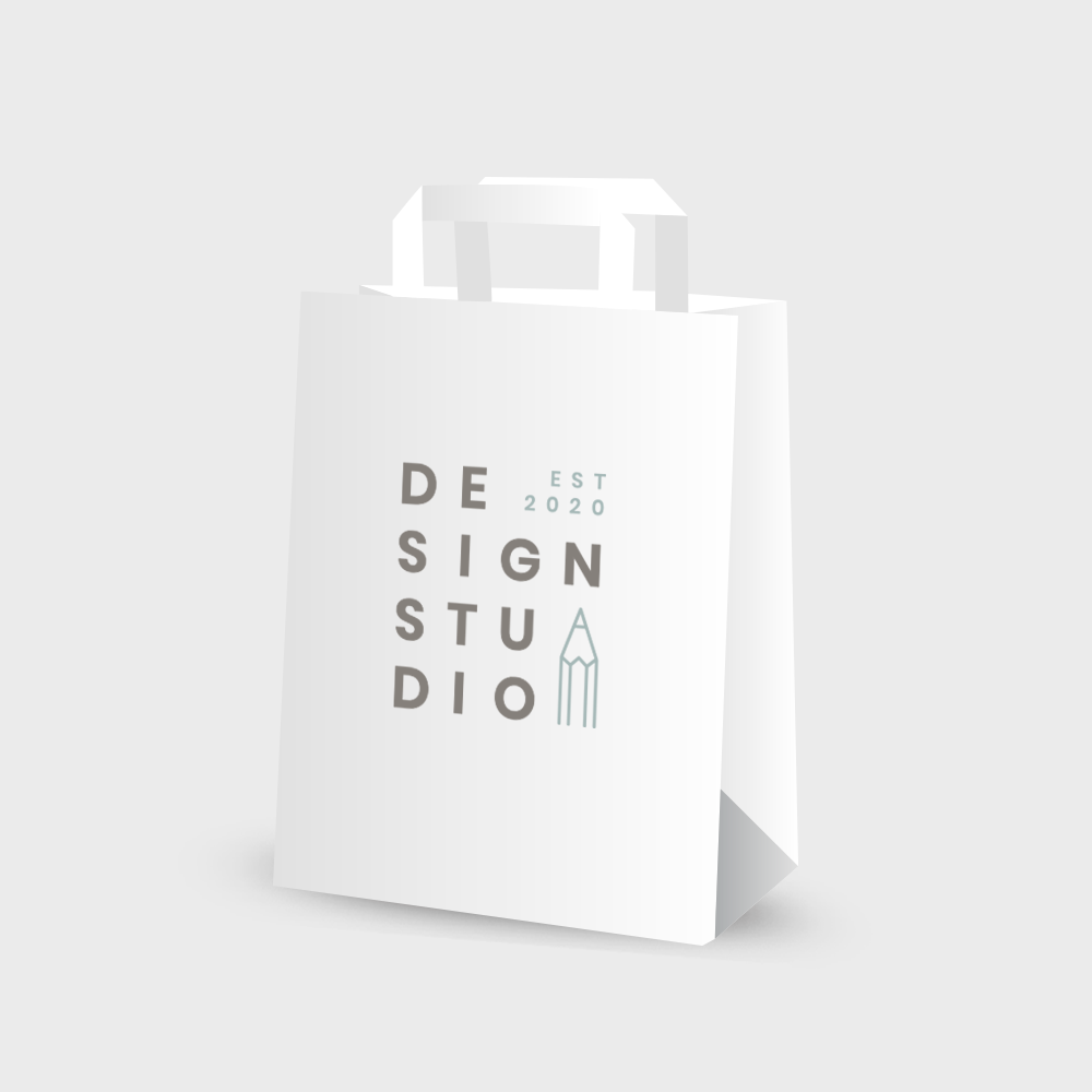 Flat Handle Paper Bag 21X11X27CM