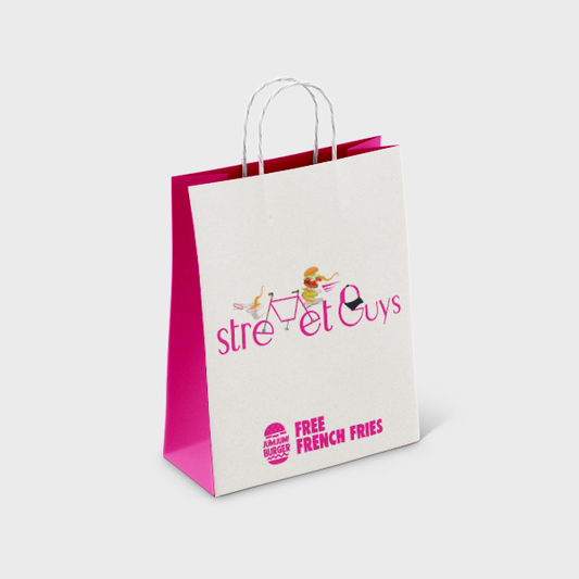 Fully Customised - Twisted Handle Paper Bag 25X14X30CM