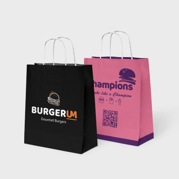 Fully Customised - Twisted Handle Paper Bag 34X20X32CM