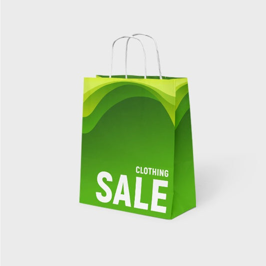 Fully Customised - Twisted Handle Paper Bag 25X14X30CM