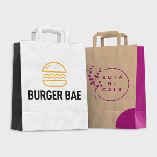 Fully Printed Flat Handle Paper Bag 24X14X30CM