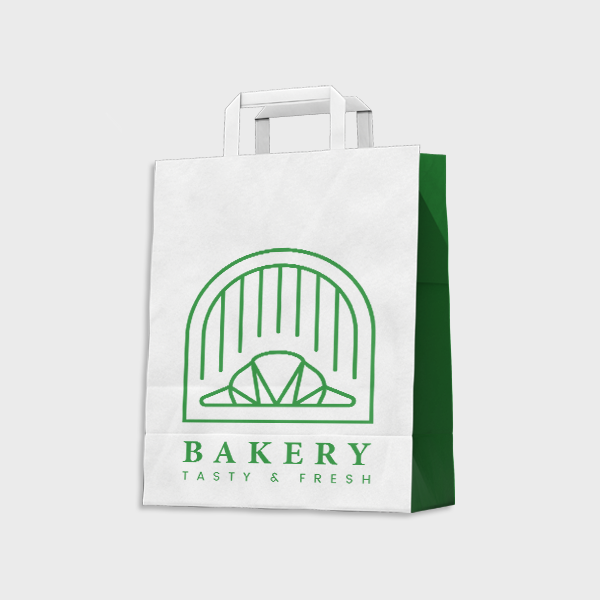 Fully Printed Flat Handle Paper Bag 24X14X30CM