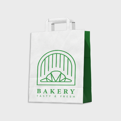 Fully Printed Flat Handle Paper Bag 24X14X30CM