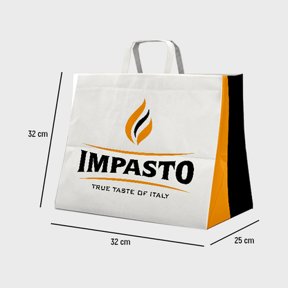 Fully Printed Flat Handle Paper Bag 32X22X25CM