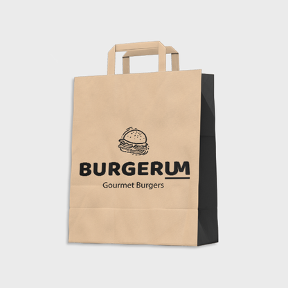 Fully Printed Flat Handle Paper Bag 24X14X30CM