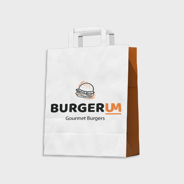 Fully Printed Flat Handle Paper Bag 21X11X27CM