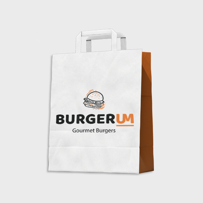 Fully Printed Flat Handle Paper Bag 21X11X27CM