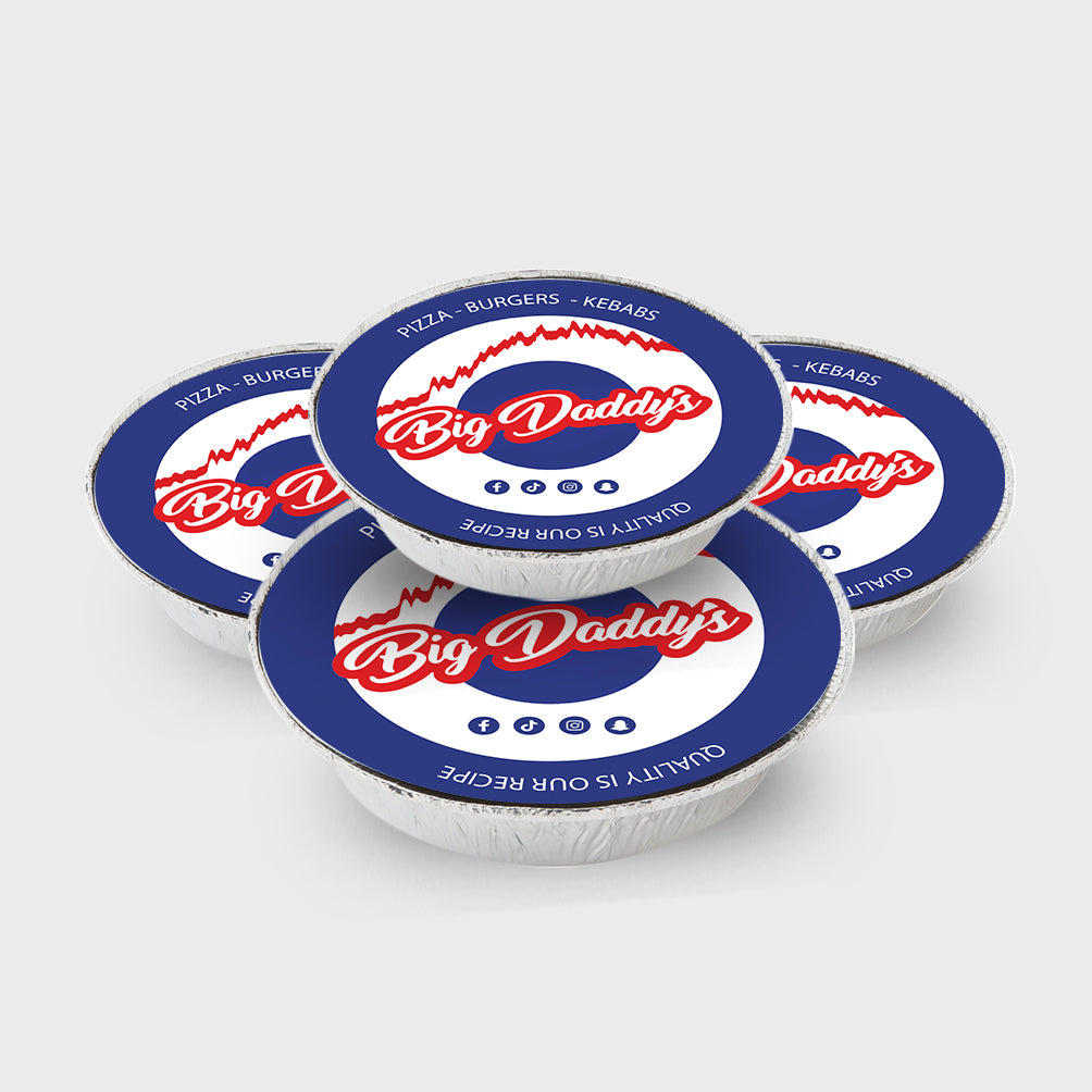 Custom printed paper lids for foil container N0.12 180X180mm