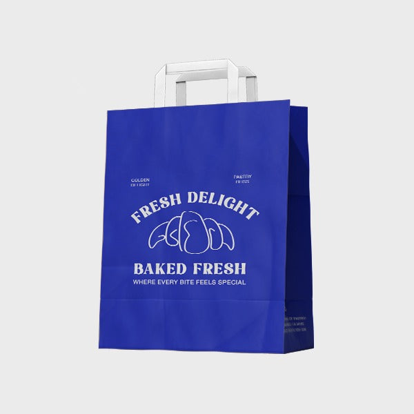 Fully Printed Flat Handle Paper Bag 21X11X27CM