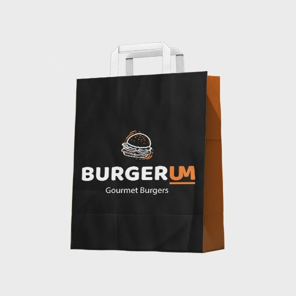 Fully Printed Flat Handle Paper Bag 21X11X27CM