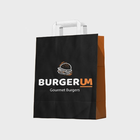 Fully Printed Flat Handle Paper Bag 21X11X27CM