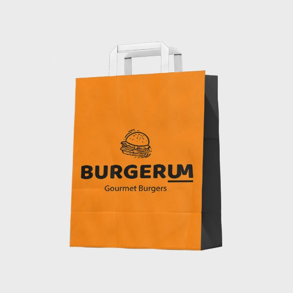 Fully Printed Flat Handle Paper Bag 24X14X30CM