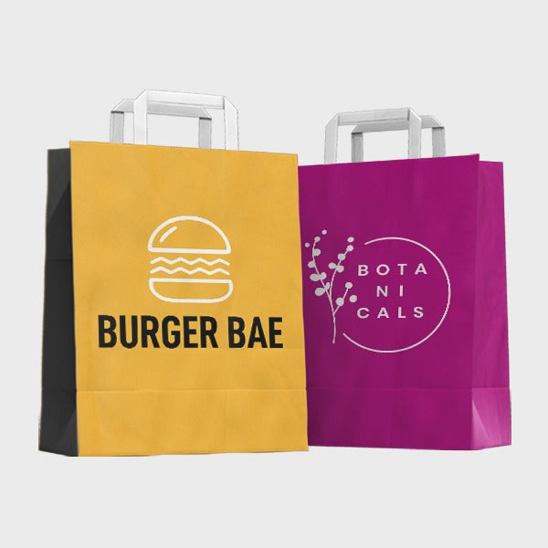 Fully Printed Flat Handle Paper Bag 24X14X30CM