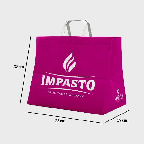 Fully Printed Flat Handle Paper Bag 32X22X25CM