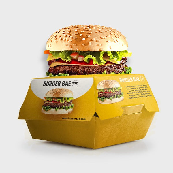 HP6 Burger Box - 300gsm Gluded