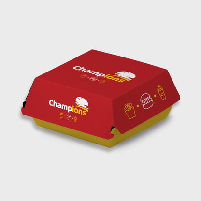 HP6 Burger Box - 300gsm Gluded