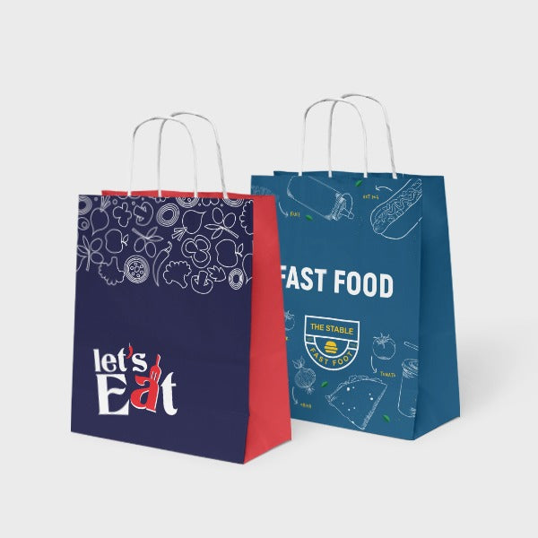 Fully Customised - Twisted Handle Paper Bag 34X20X32CM