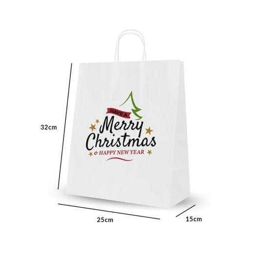Seasonal Twisted Handle Paper Bag 25X14X30CM
